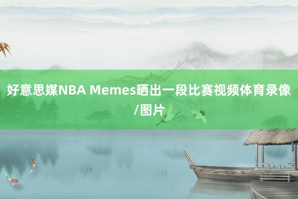 好意思媒NBA Memes晒出一段比赛视频体育录像/图片