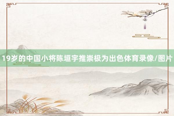 19岁的中国小将陈垣宇推崇极为出色体育录像/图片