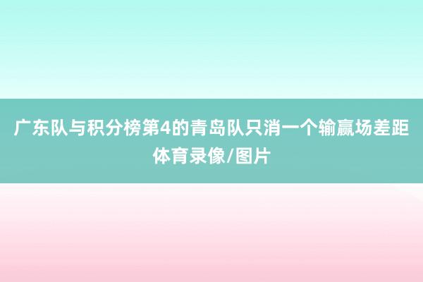广东队与积分榜第4的青岛队只消一个输赢场差距体育录像/图片