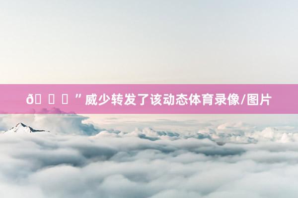 🔓”威少转发了该动态体育录像/图片