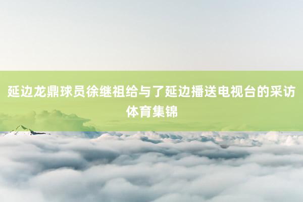 延边龙鼎球员徐继祖给与了延边播送电视台的采访体育集锦