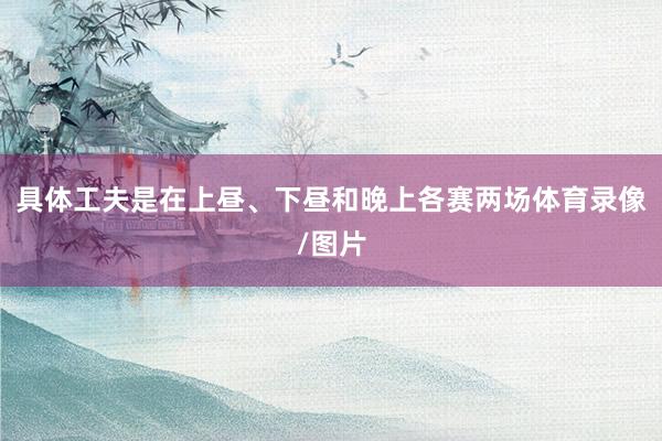 具体工夫是在上昼、下昼和晚上各赛两场体育录像/图片