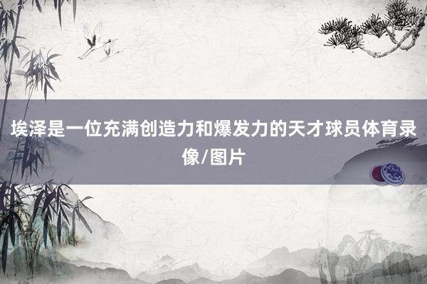 埃泽是一位充满创造力和爆发力的天才球员体育录像/图片