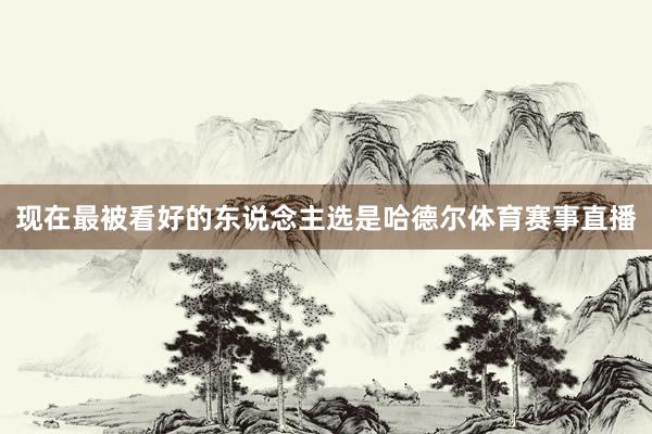现在最被看好的东说念主选是哈德尔体育赛事直播