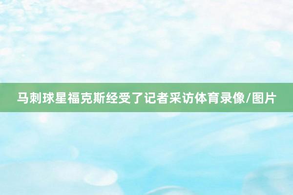马刺球星福克斯经受了记者采访体育录像/图片