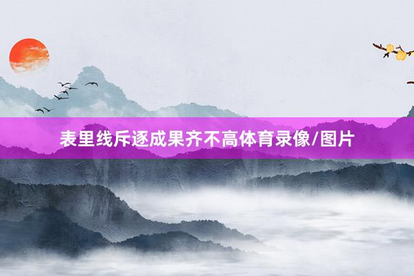 表里线斥逐成果齐不高体育录像/图片