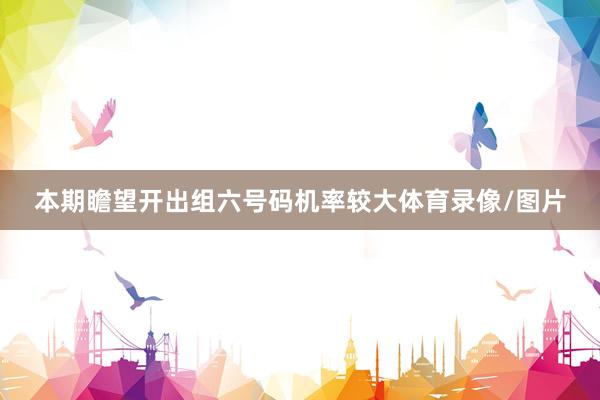 本期瞻望开出组六号码机率较大体育录像/图片