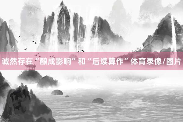 诚然存在“酿成影响”和“后续算作”体育录像/图片
