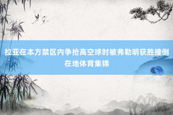 拉亚在本方禁区内争抢高空球时被弗勒明获胜撞倒在地体育集锦